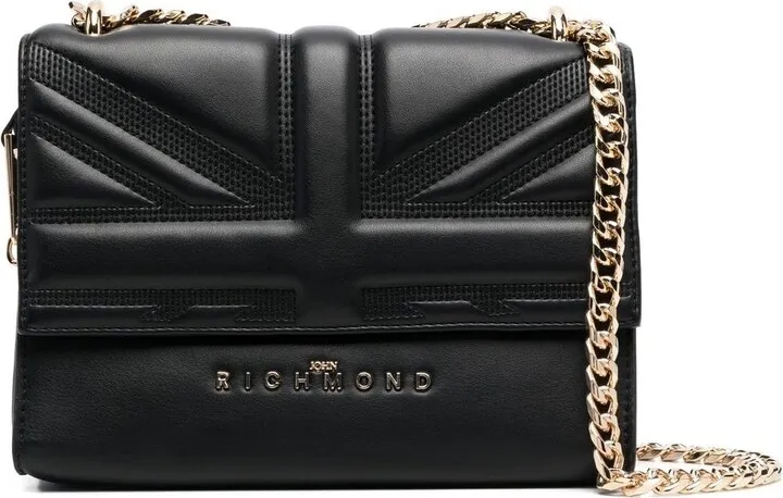 Logo-Plaque Quilted Shoulder Bag