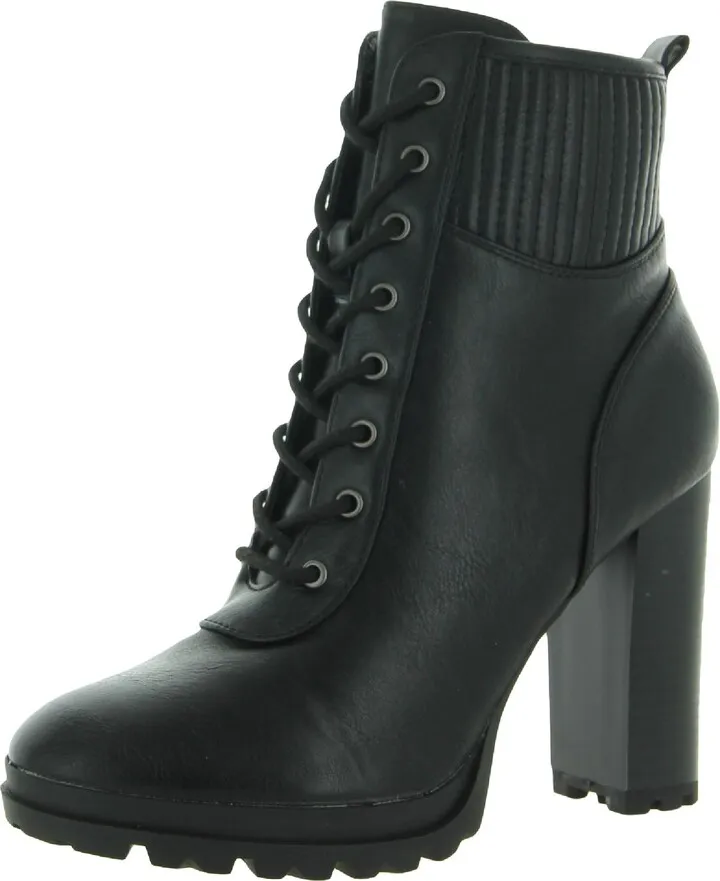 Hugo Womens Ankle Heel Combat & Lace-up Boots