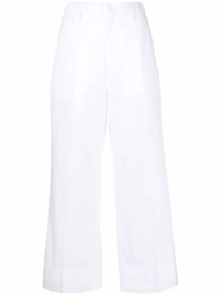 Straight-Leg Cotton Trousers