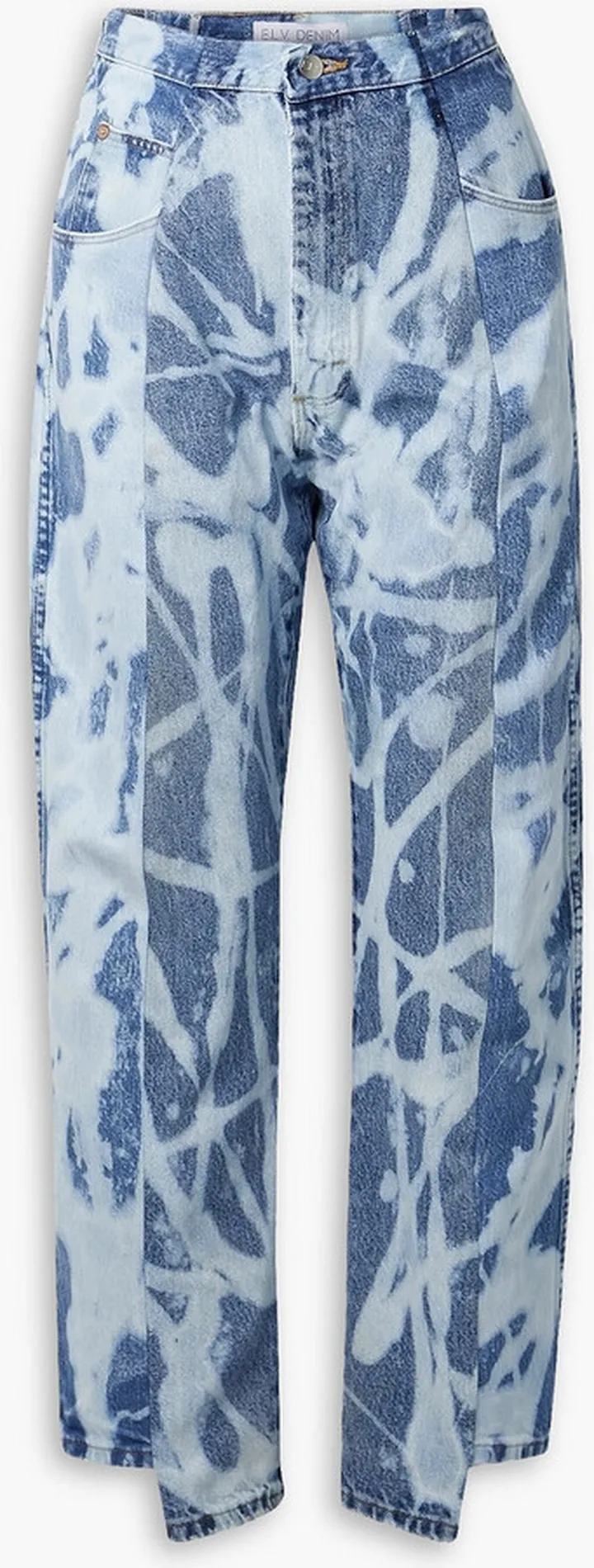 Bleached patchwork boyfriend jeans
