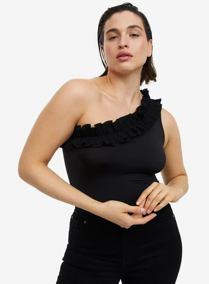 One Shoulder Knitted Body