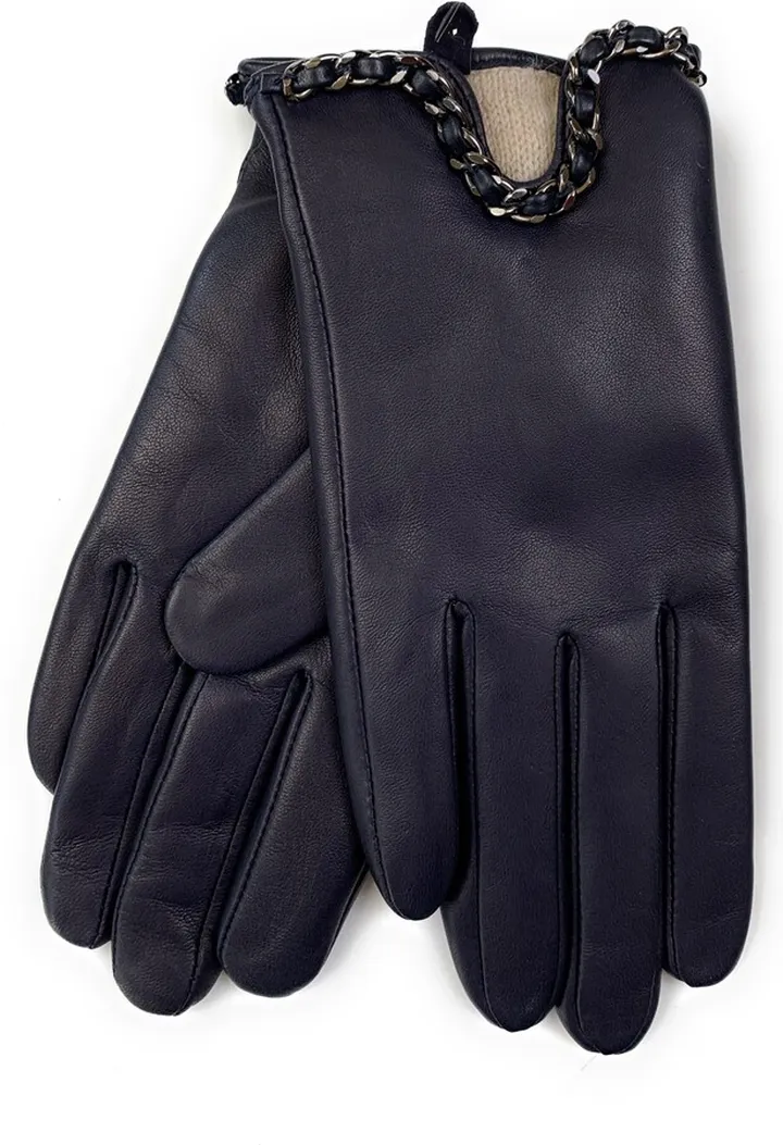 Chain Link Leather Gloves