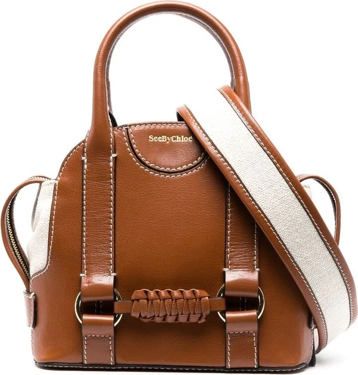 Saddie leather tote bag