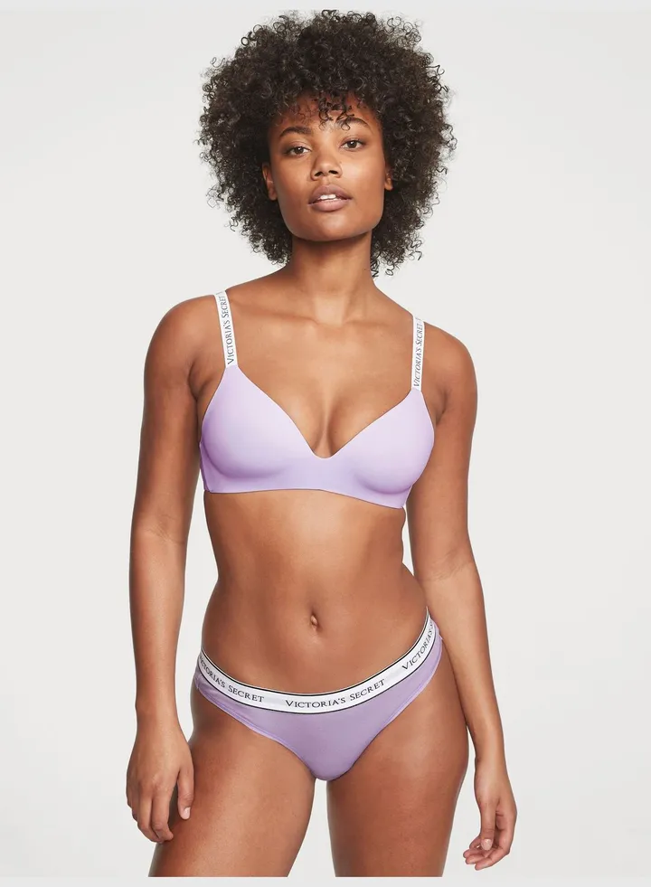 Logo Cotton Thong Panty