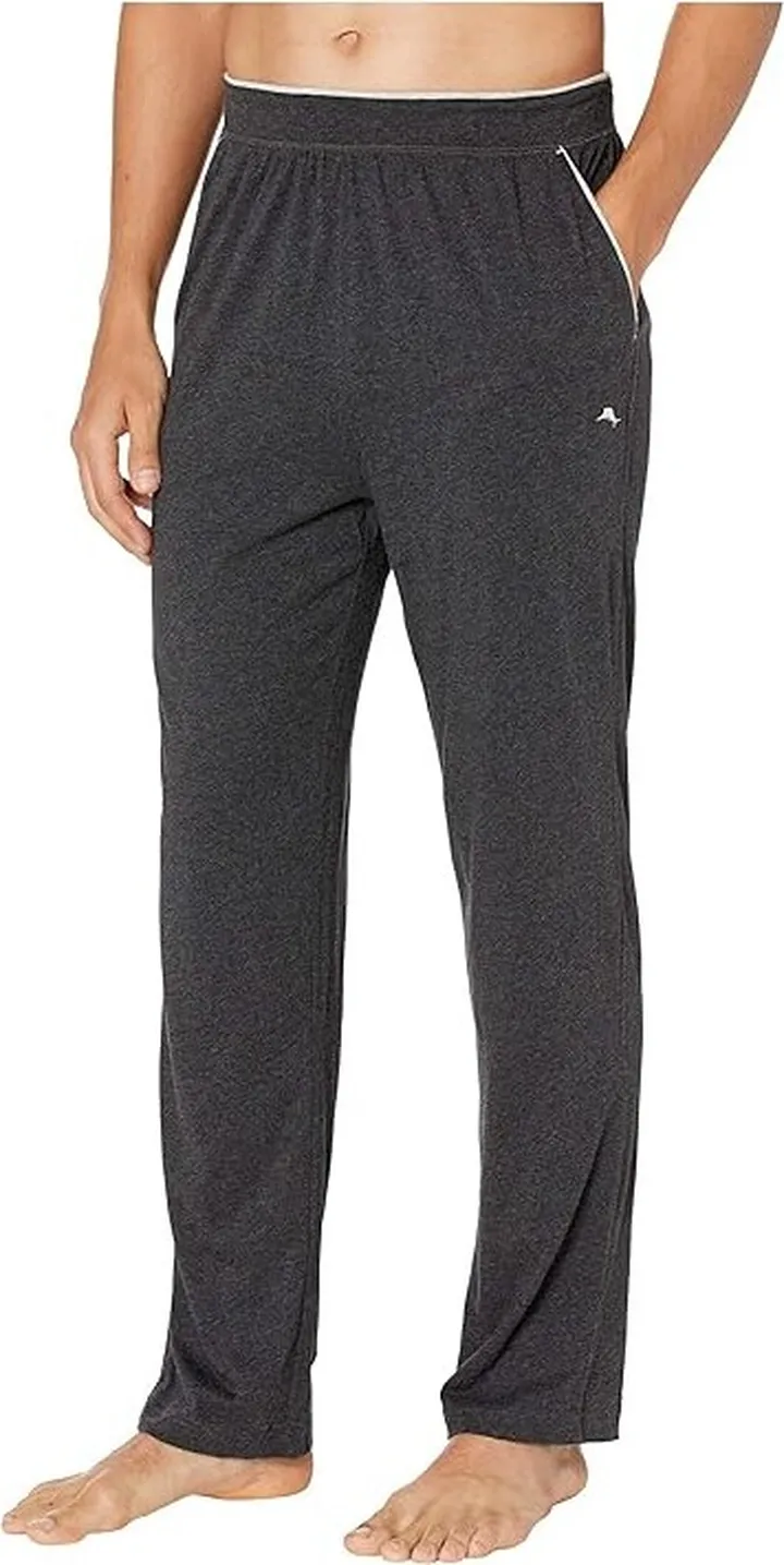Tommy Bahama Cotton Modal Heather Lounge Pants (Black Heather) Men's Pajama