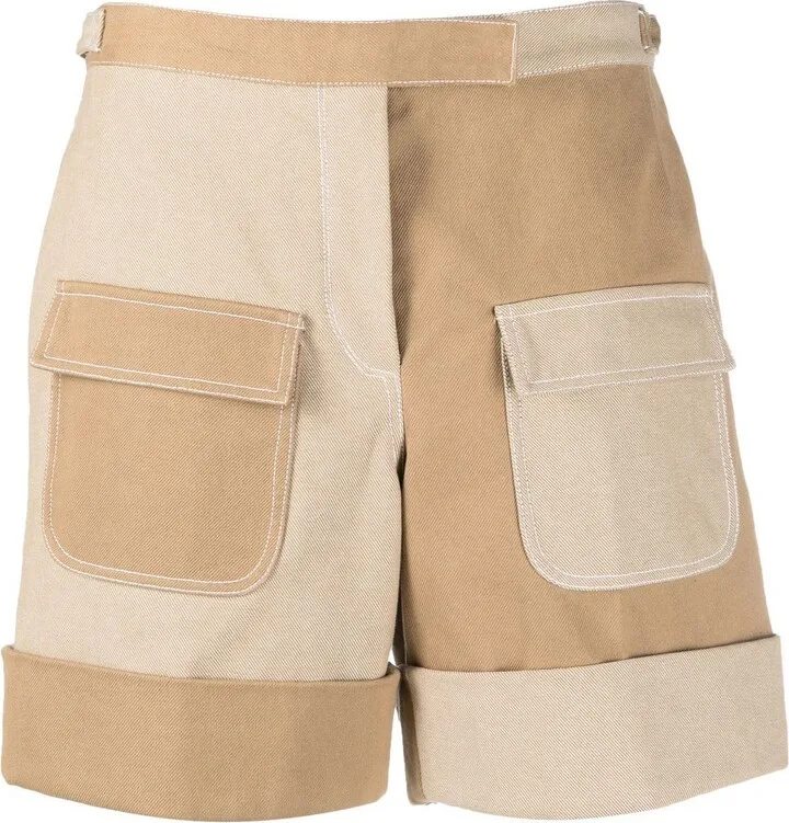 Patch-Pocket Low-Rise Denim Shorts