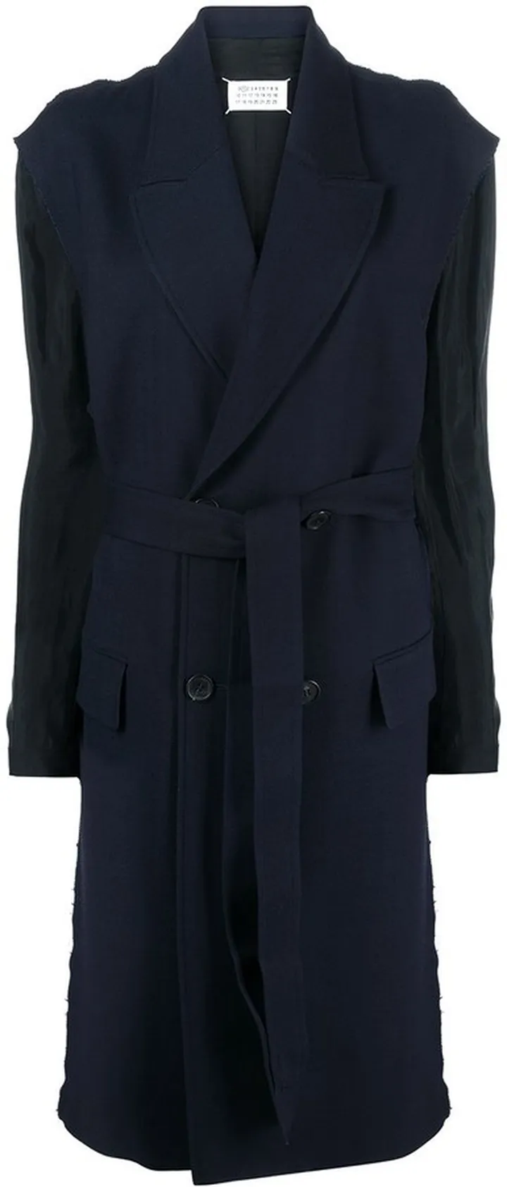 Peak-Lapel Double-Breasted Coat