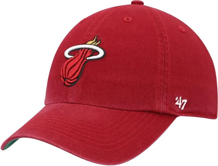 Men's '47 Brand Red Miami Heat Franchise Fitted Hat