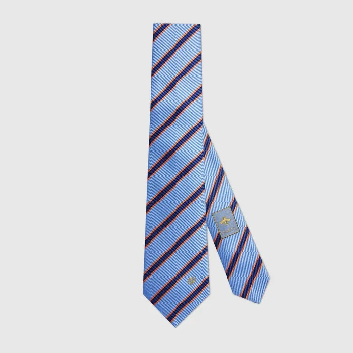 Striped silk tie