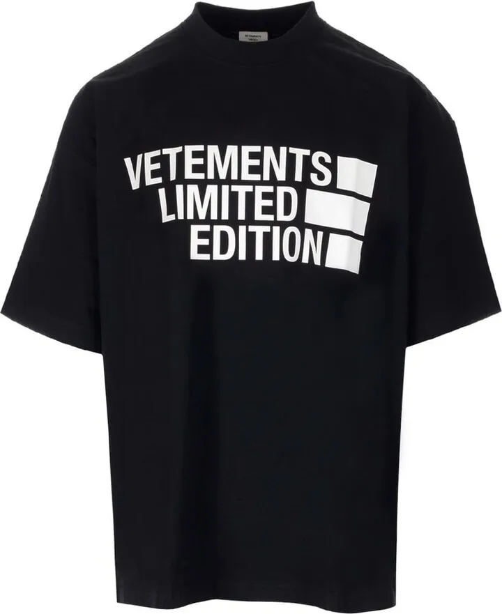 Vetements Logo Printed Crewneck T-Shirt