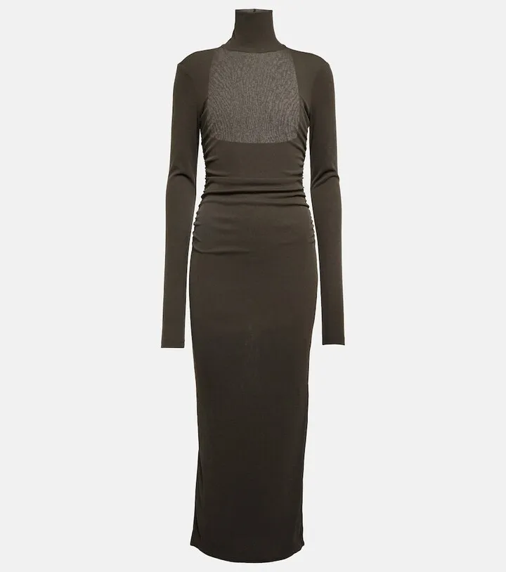 Turtleneck midi dress