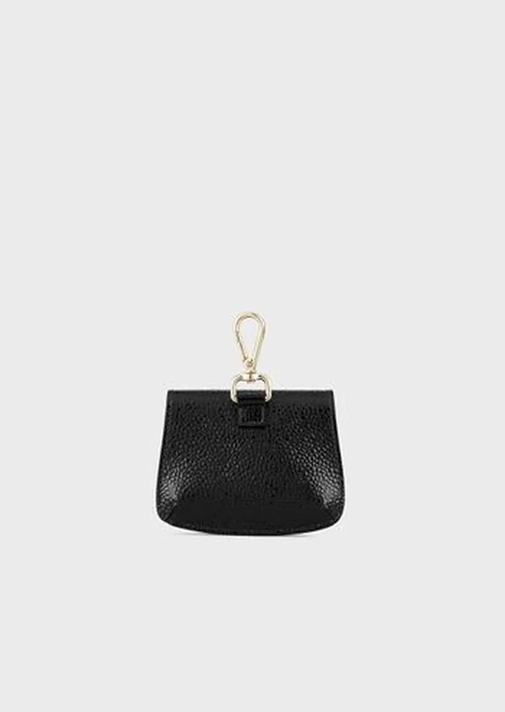 La Prima pebbled patent-leather mini charm