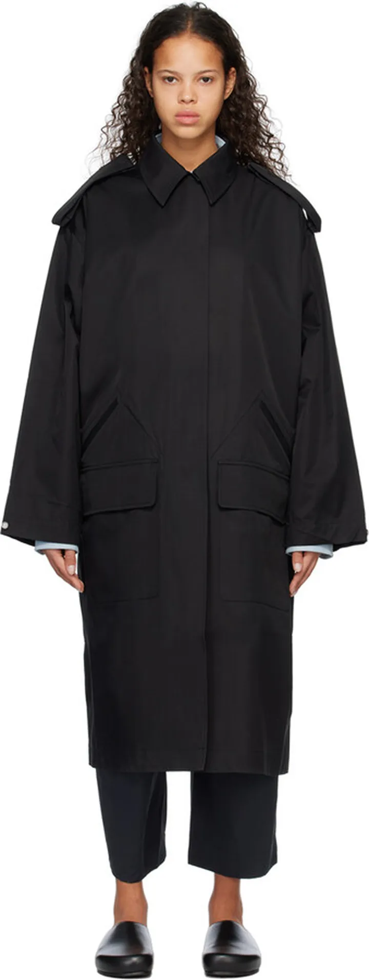 Studio Nicholson Black Diphu Coat