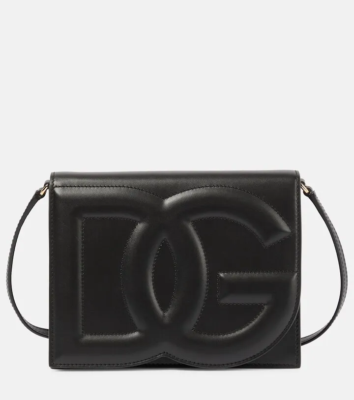 DG leather shoulder bag