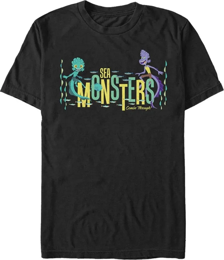 Men's Luca Sea Monsters Comin' Through T-Shirt - Black - Small