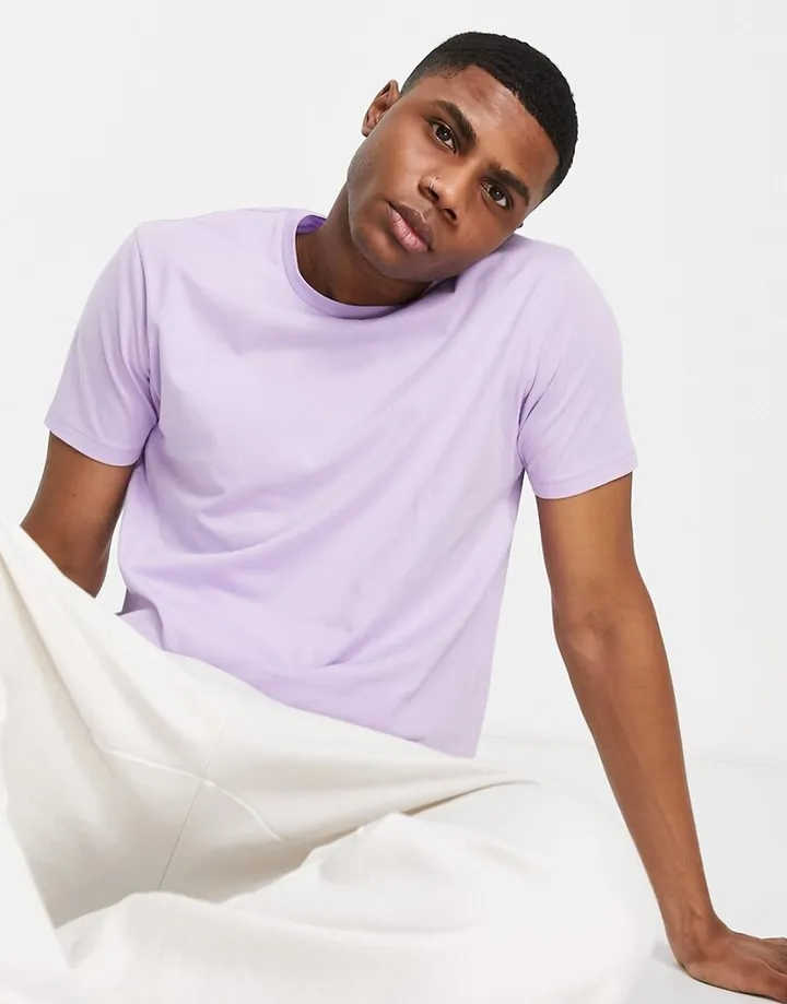 Topman classic fit t-shirt in lilac - LILAC