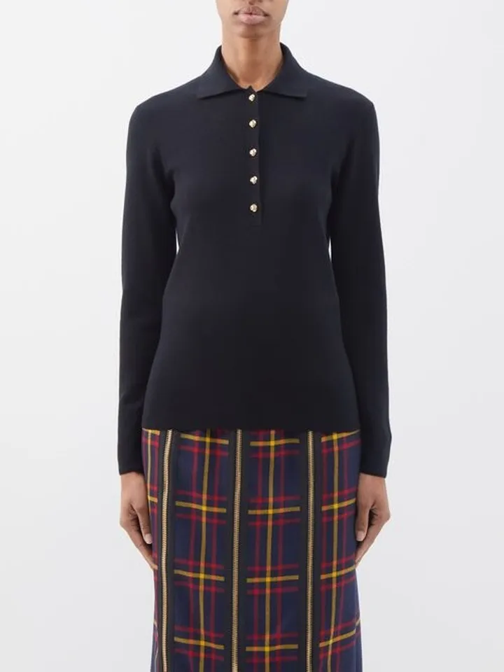Cashmere Polo Top