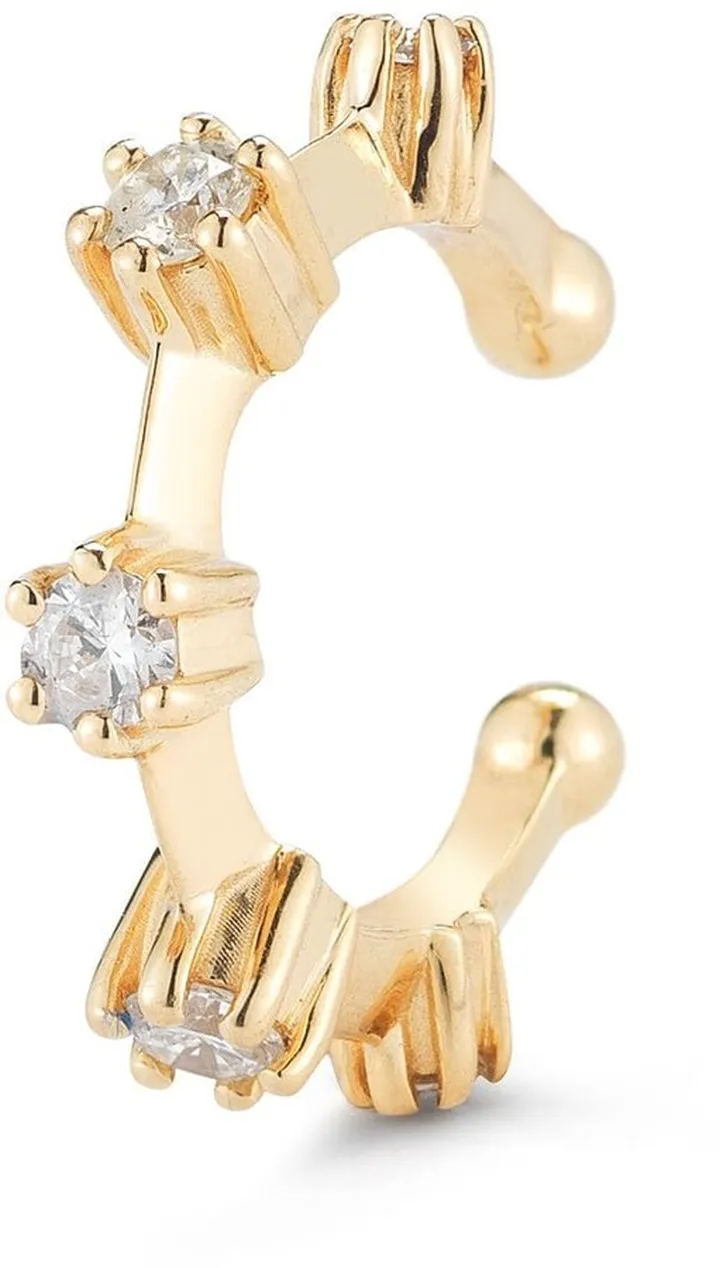 18kt yellow gold diamond Kismet ear cuff