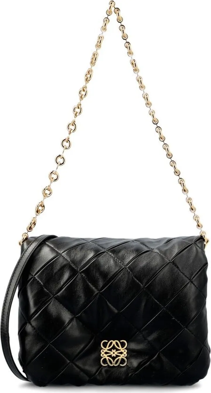 Loewe Puffer Goya Woven Shoulder Bag