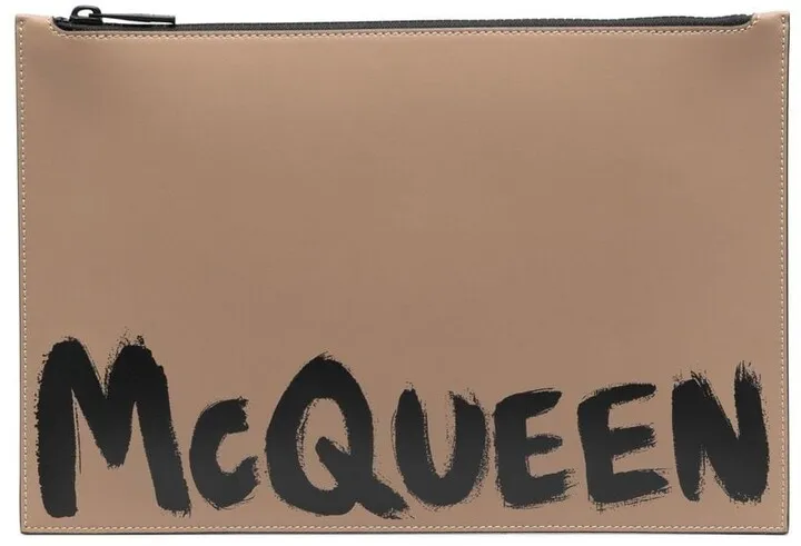 Graffiti Logo-Print Clutch
