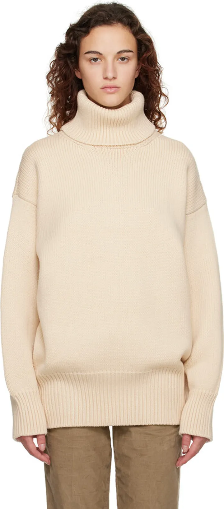 The Row Beige Ludo Turtleneck