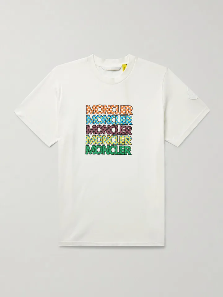 2 Moncler 1952 Logo-Print Cotton-Jersey T-Shirt