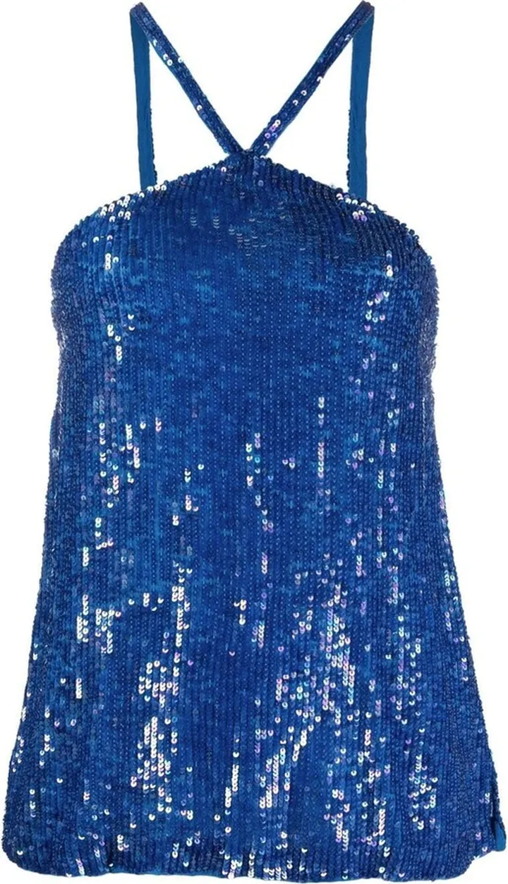Sequin Halterneck Cami Top