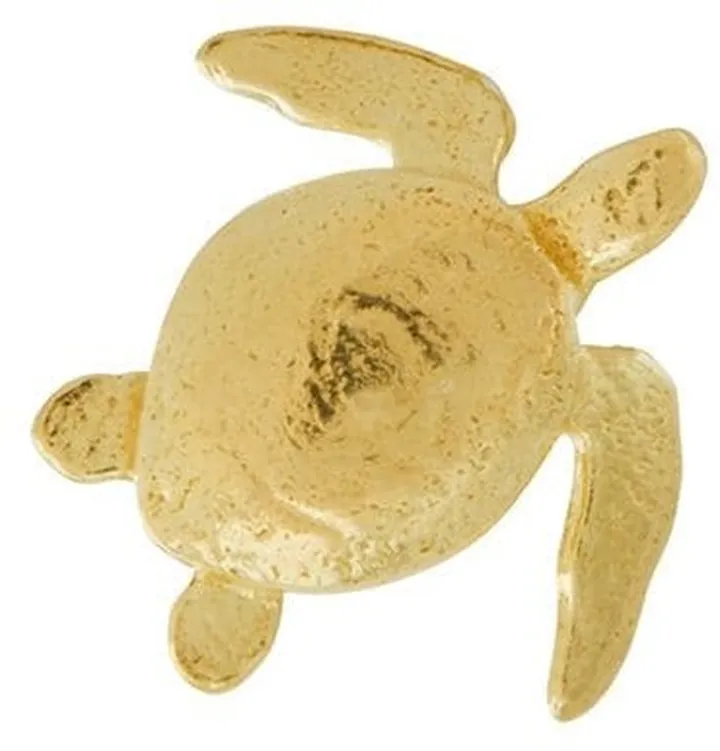 18kt yellow gold Teeny Tiny Sea Turtle stud earring