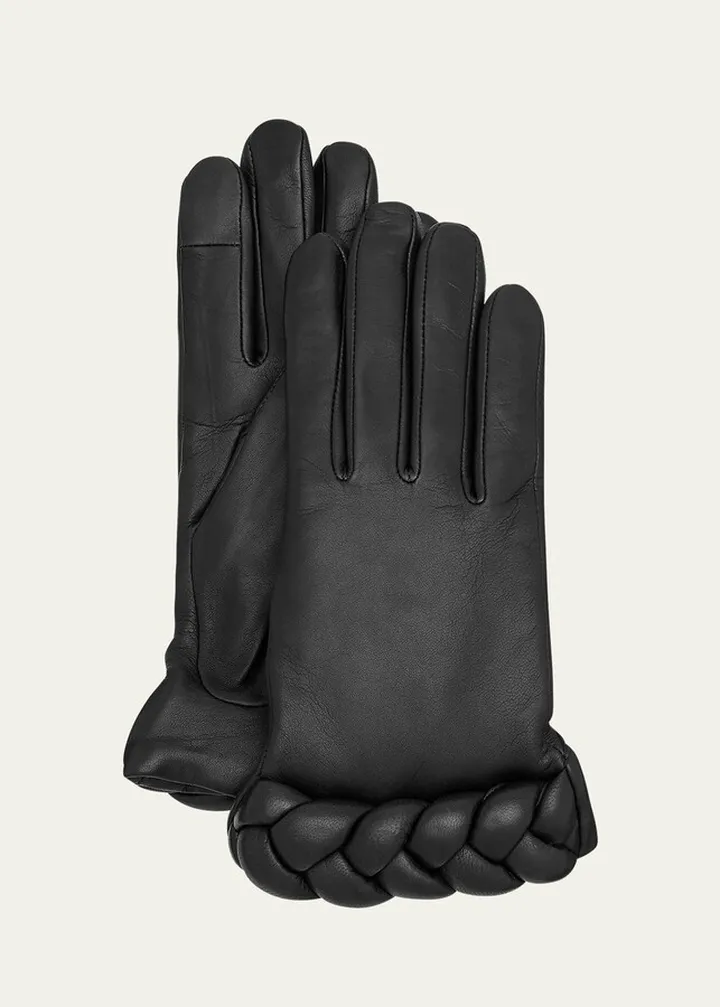 Edith Braided Leather Gloves