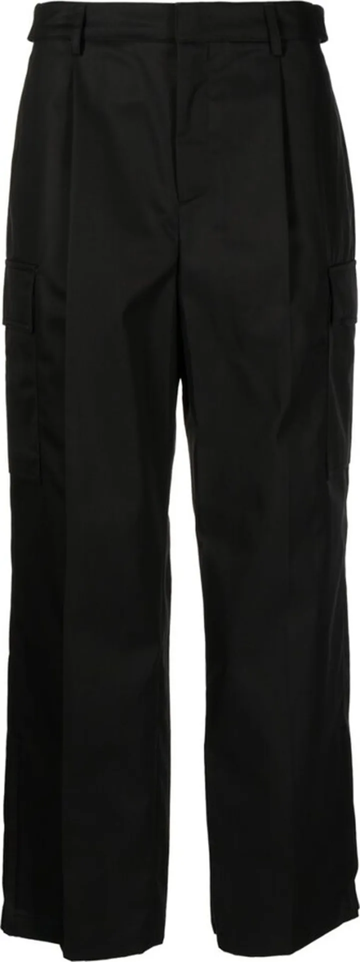 Straight-Leg Pleated Cargo Trousers