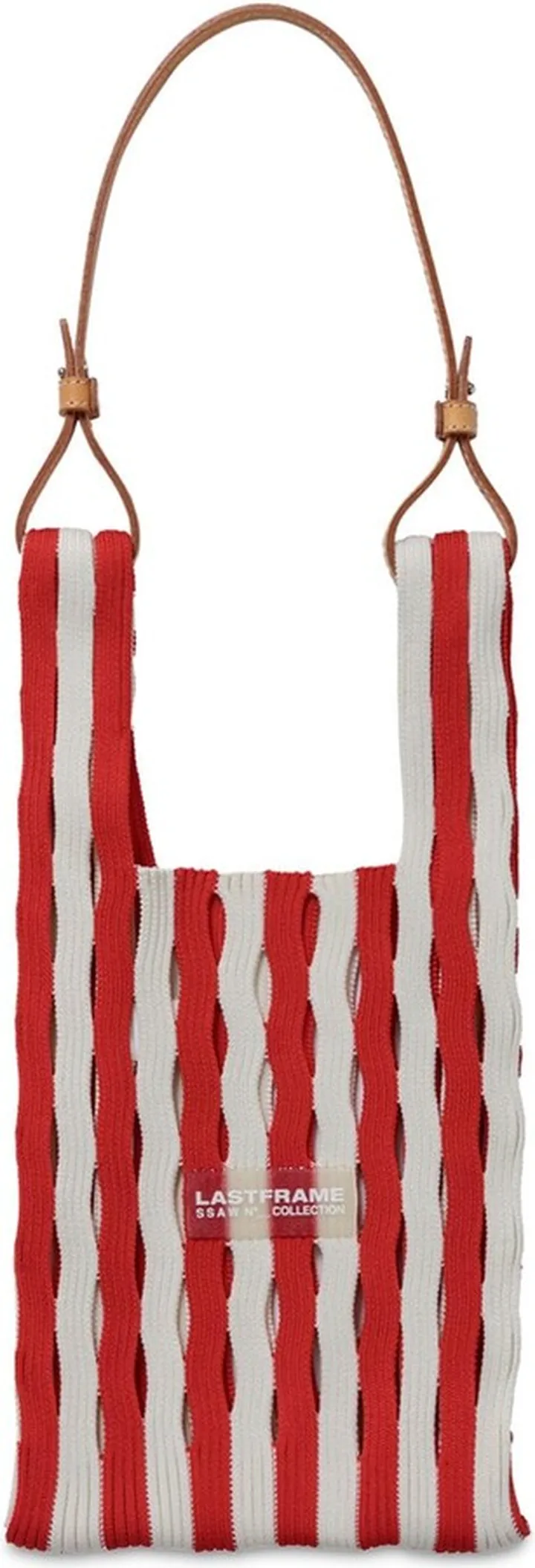 Small striped mesh market bag