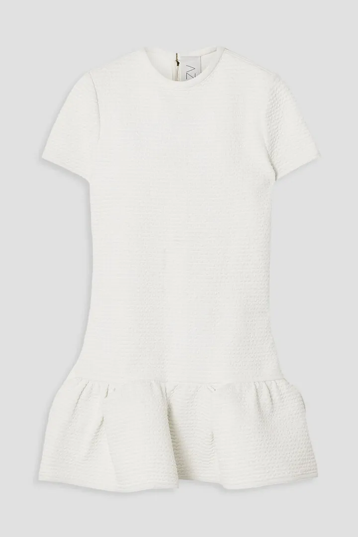 SuperTech-SuperChic ruffled cloqué mini dress