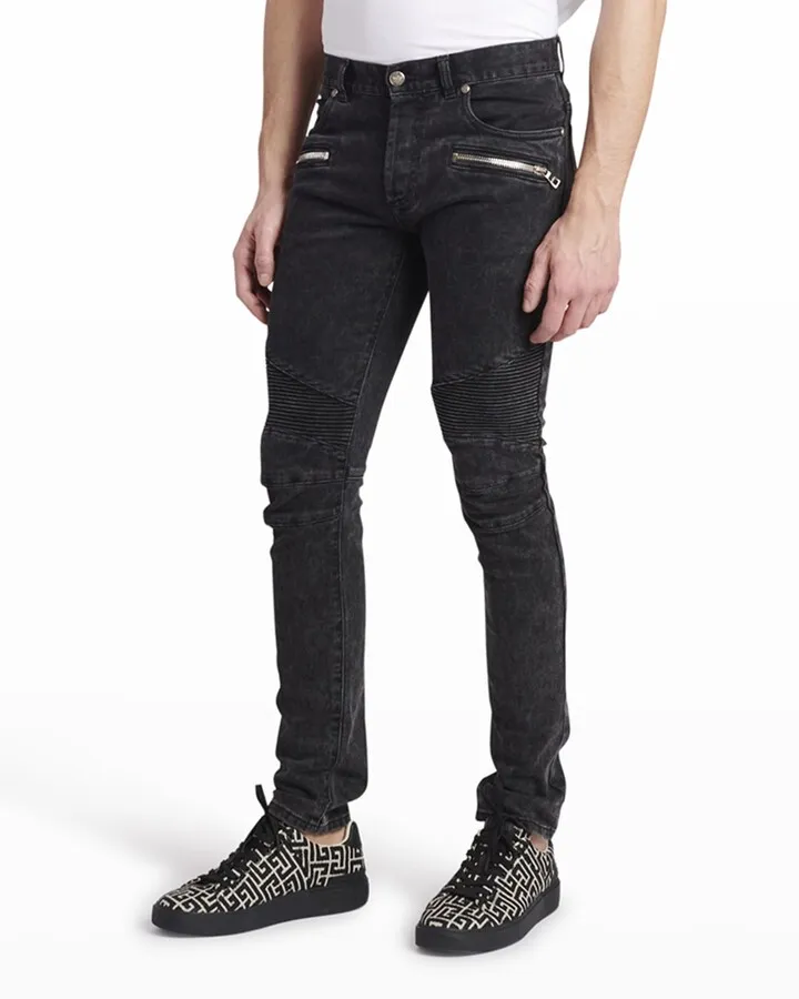 Men's Skinny Moto Jeans