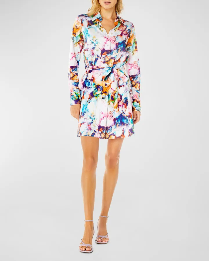 Charlotte Collared Long-Sleeve Shirt Dress
