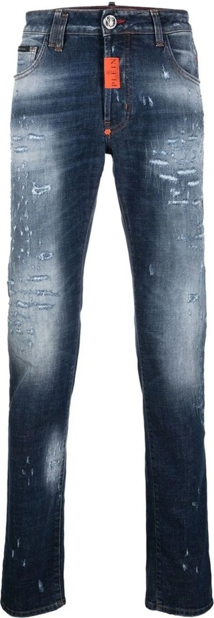 Distressed Skinny-Cut Jeans