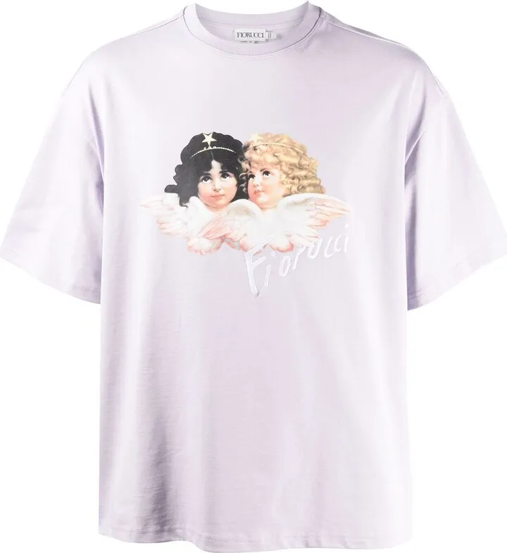 Angels print organic cotton T-shirt