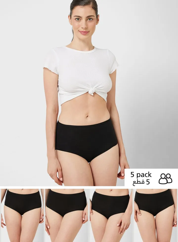 5 Pack Cotton Modal Rich Full Briefs