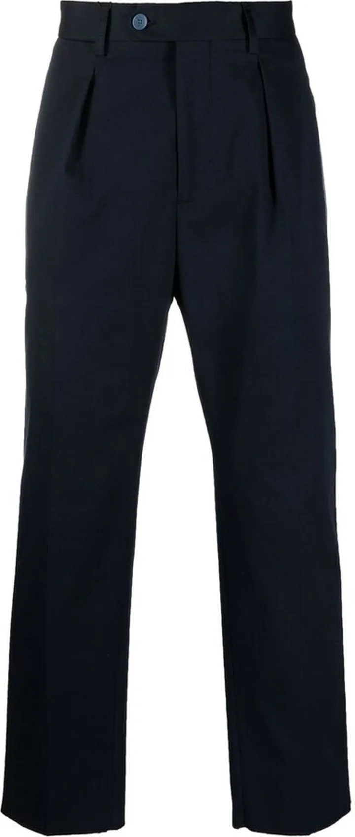 Side-Stripe Straight-Leg Trousers