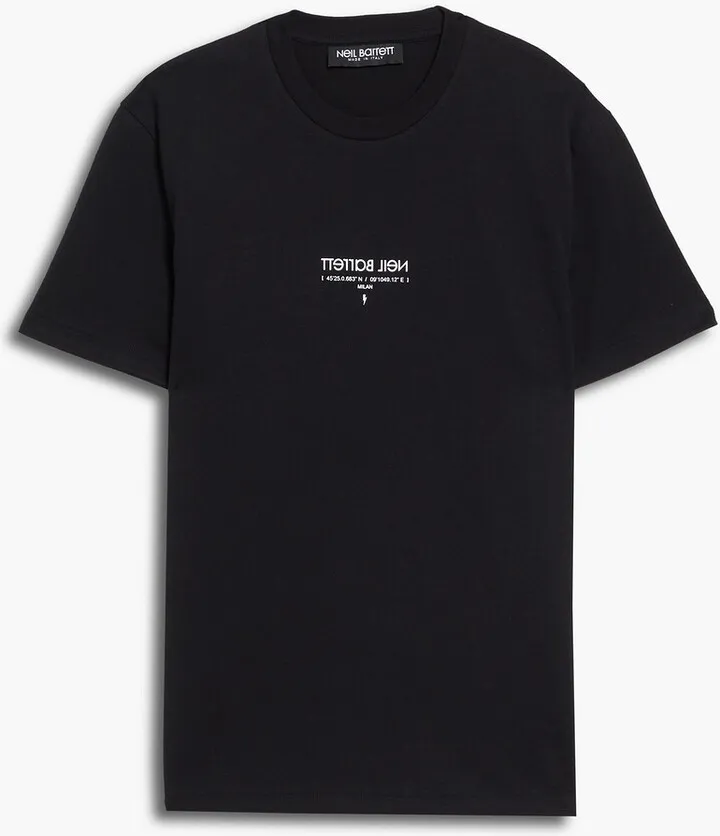 Slim-fit printed cotton-jersey T-shirt