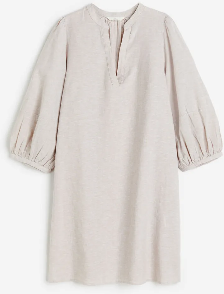 Linen-blend Tunic Dress
