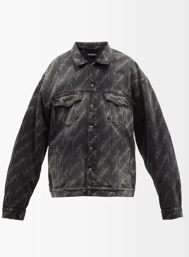 New Scribble-jacquard Denim Jacket