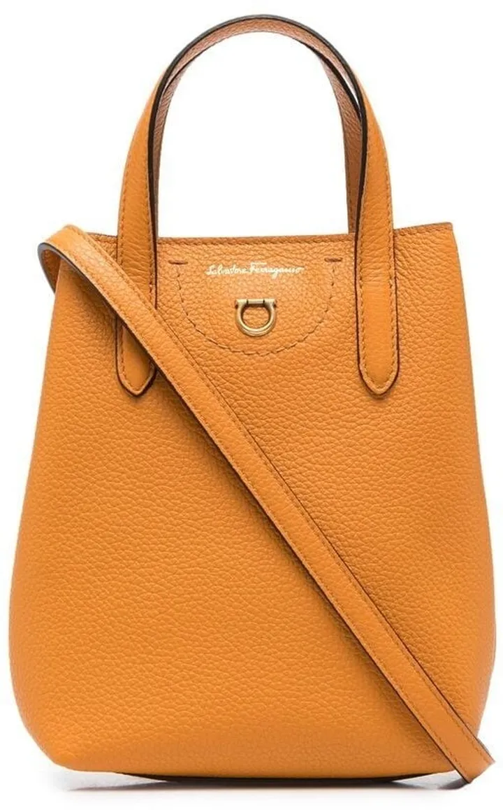 mini Gancini leather tote bag
