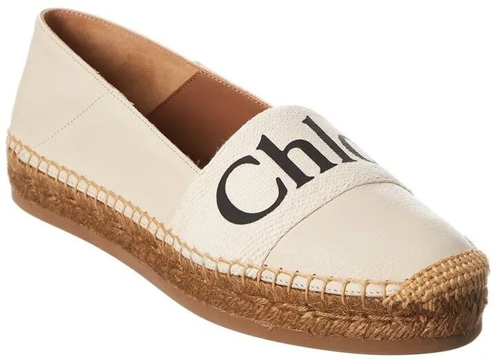 Chloé Woody Leather Espadrille