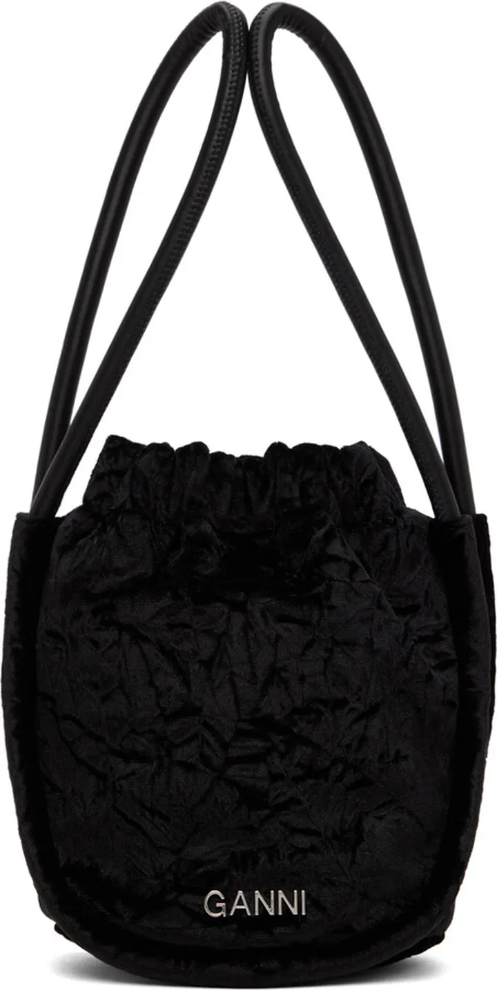 GANNI Black Mini Knot Shoulder Bag