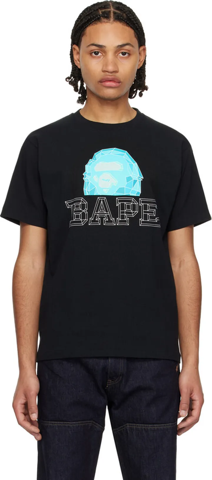 BAPE Black Polygon Ape Head T-Shirt