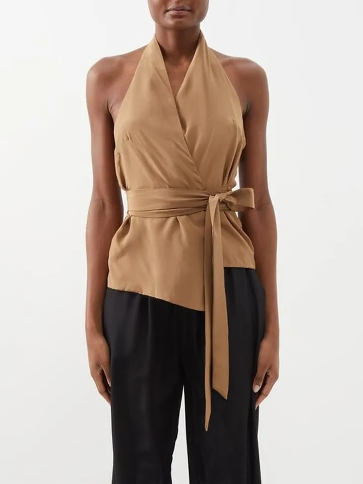 Halterneck Silk Top