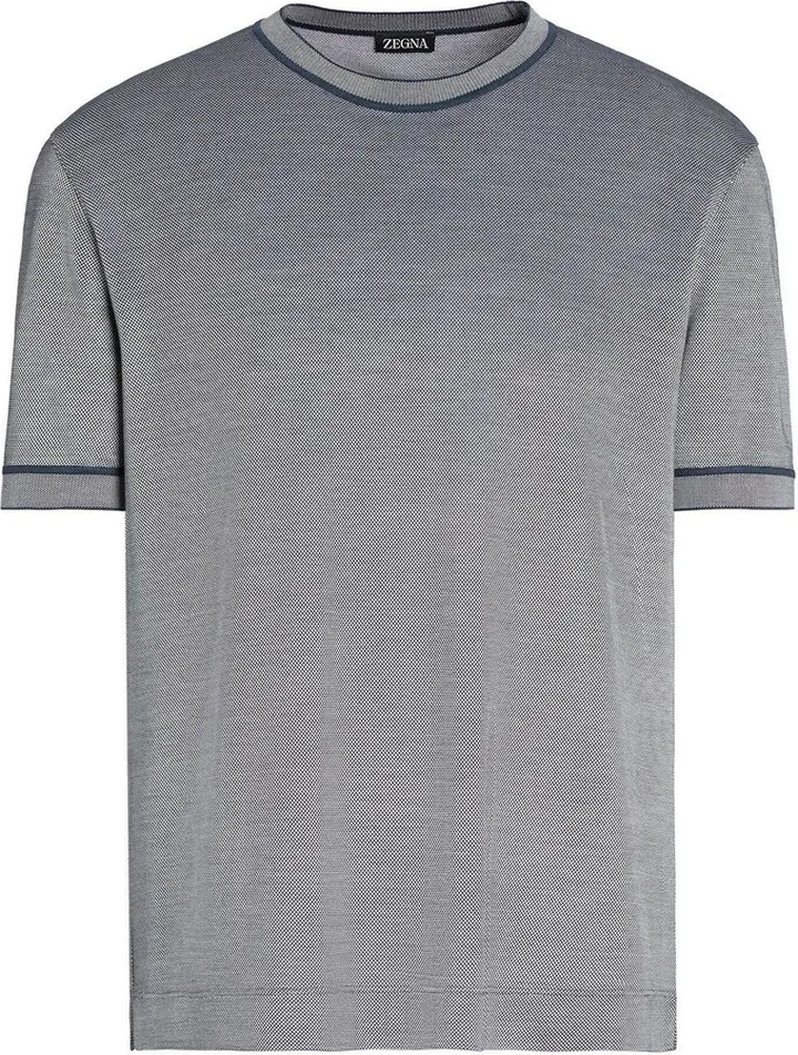 short-sleeve silk T-shirt
