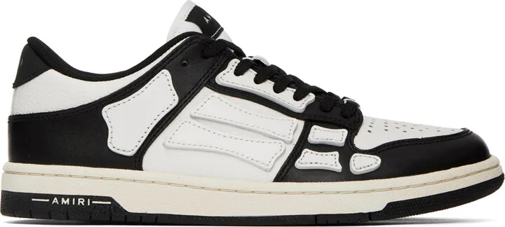 AMIRI Black & White Skel Low Sneakers