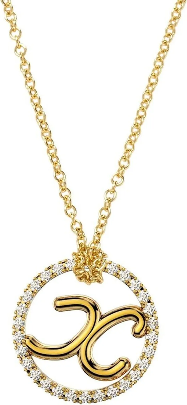 18kt yellow gold Love Letter Initial diamond necklace