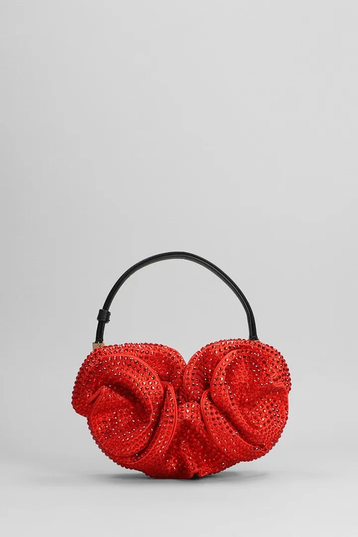Hand Bag In Red Satin